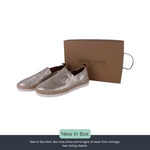 Gentle Souls by Kenneth Cole Metallic Leather Sporty Slip-Ons – Women’s 7.5